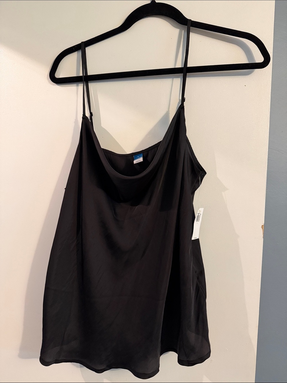 Old Navy Black Satin Cowl Neck Camisole